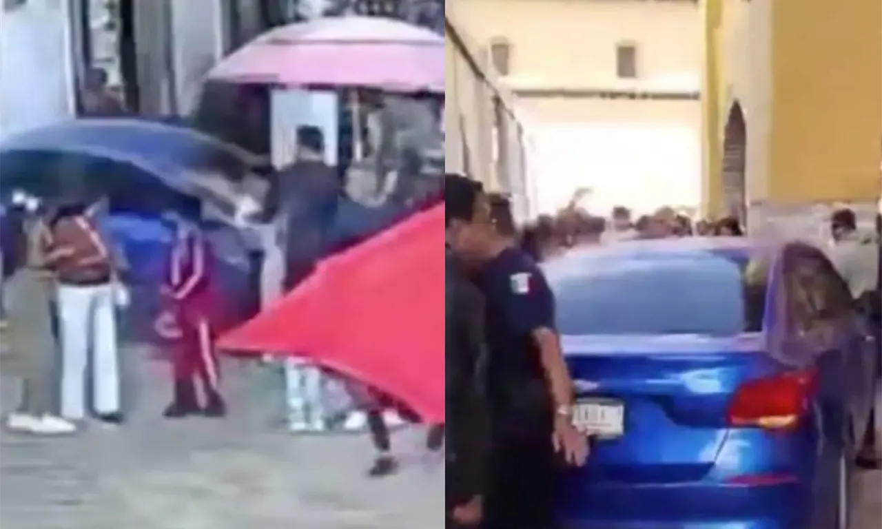  Así fue el momento en que un conductor embistió a visitantes de la Feria de la Manzana en Zacatlán y dejó 11 heridos; fue detenido. 
