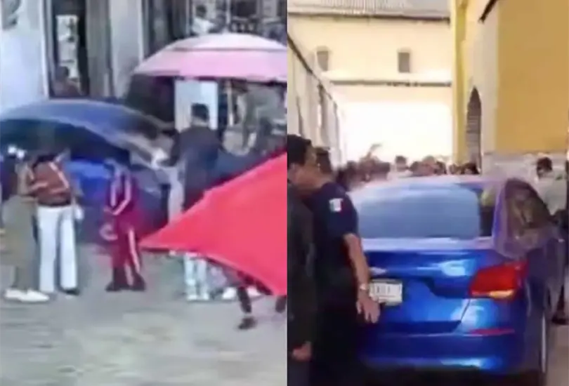As&iacute; fue el momento en que un conductor embisti&oacute; a visitantes de la Feria de la Manzana en Zacatl&aacute;n y dej&oacute; 11 heridos; fue detenido.