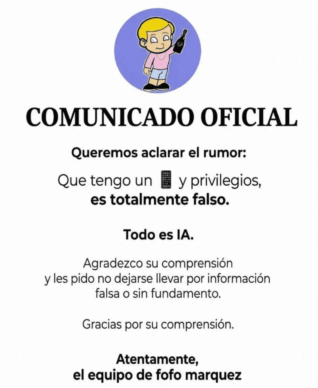 El equipo de Márquez emitió un comunicado. FB