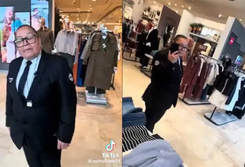 La joven mostró sus pertenencias para demostrar que no llevaba mercancía y exigió revisar las cámaras; el jefe de seguridad terminó ofreciéndole una disculpa. La joven mostró sus pertenencias para demostrar que no llevaba mercancía y exigió revisar las cámaras; el jefe de seguridad terminó ofreciéndole una disculpa.