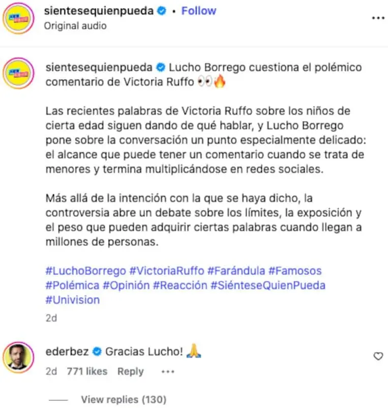 Eugenio Derbez reacciona a críticas contra su hija Redes sociales