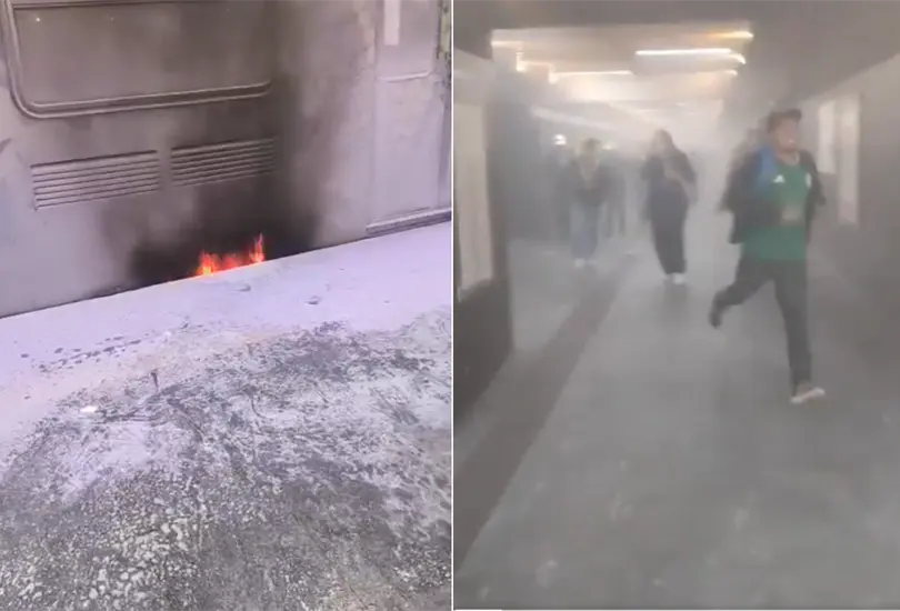 "S&aacute;lganse porque est&aacute; explotando": humo y fuego provocan desalojo en Metro Tasque&ntilde;a