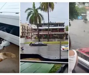 &iexcl;Acapulco bajo el agua! Tormenta deja una mujer muerta, autos arrastrados y severas inundaciones | VIDEOS