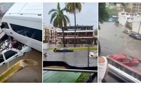 &iexcl;Acapulco bajo el agua! Tormenta deja una mujer muerta, autos arrastrados y severas inundaciones | VIDEOS