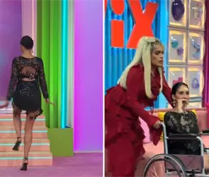 Cynthia Ur&iacute;as sufre fuerte ca&iacute;da en LCDLF y reaparece en silla de ruedas