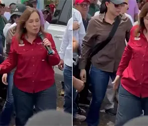 &iquest;Desprecio a un trabajador? Roc&iacute;o Nahle se limpia la mano despu&eacute;s de saludarlo