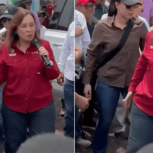 &iquest;Desprecio a un trabajador? Roc&iacute;o Nahle se limpia la mano despu&eacute;s de saludarlo