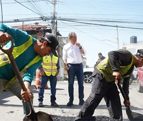 &iquest;D&oacute;nde se realizan trabajos de bacheo en Puebla?