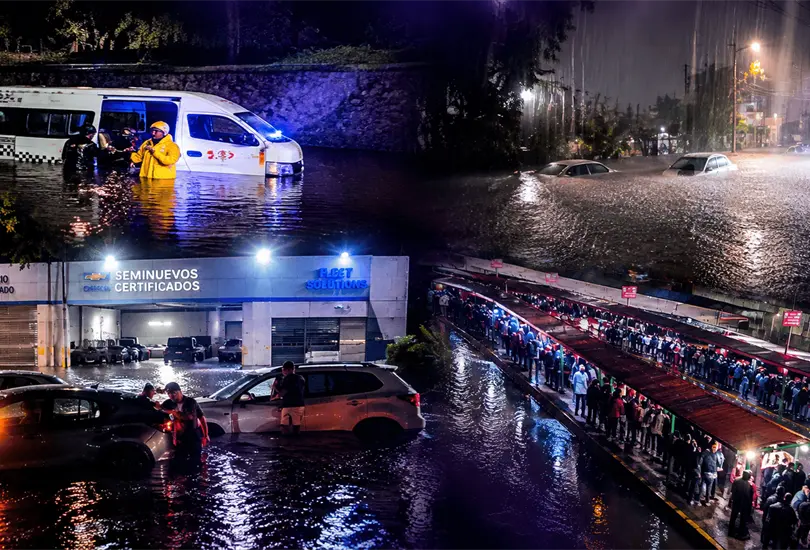 El mapa de inundaciones del Estado de México muestra los puntos donde el agua afecta vialidades y transporte público, con riesgos para pasajeros que quedan atrapados durante las lluvias. El mapa de inundaciones del Estado de México muestra los puntos donde el agua afecta vialidades y transporte público, con riesgos para pasajeros que quedan atrapados durante las lluvias.