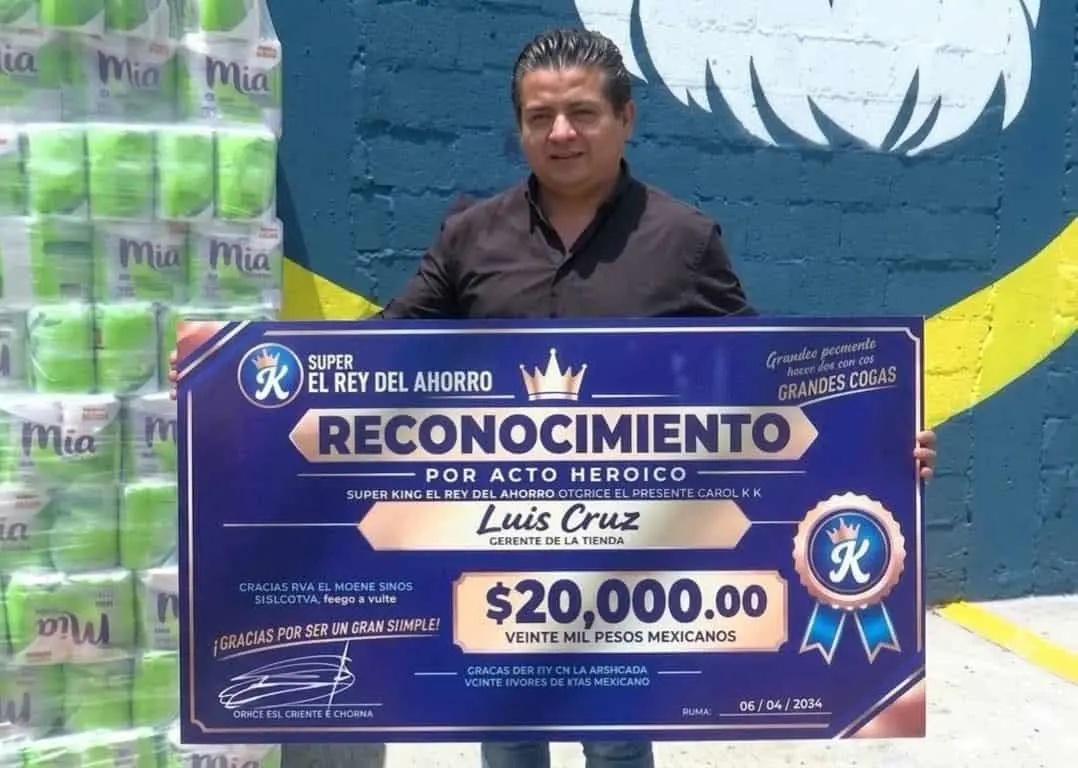 Luis Cruz recibe 20 mil pesos de bono tras salvar a menor Espeical