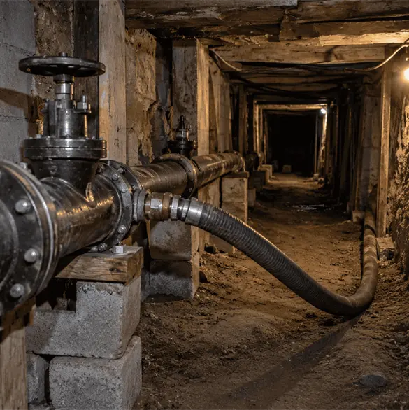 Así era el "huachitúnel" de 50 metros utilizado para robar combustible en Tultitlán Así era el "huachitúnel" de 50 metros utilizado para robar combustible en Tultitlán