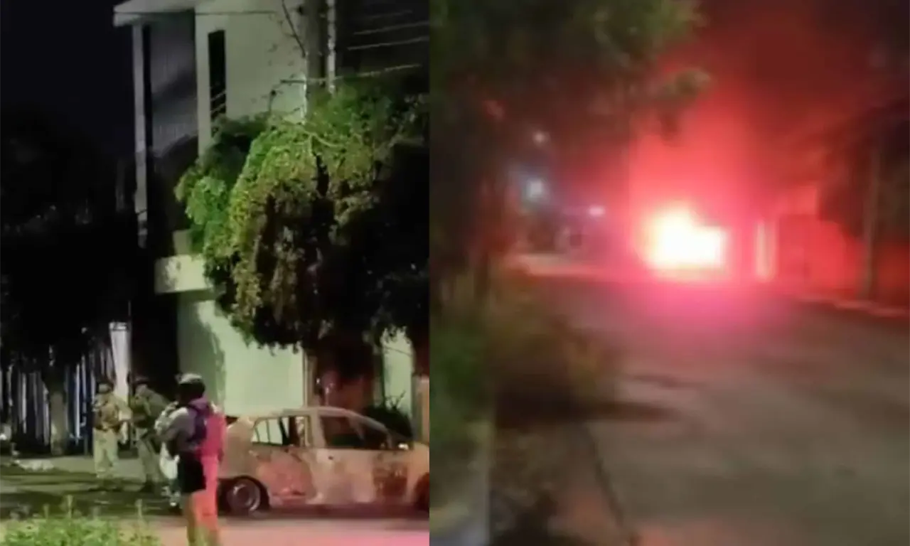  La noche del martes se reportaron detonaciones, robo de vehículos, ataques contra viviendas y automóviles incendiados en distintos sectores de la capital sinaloense. 