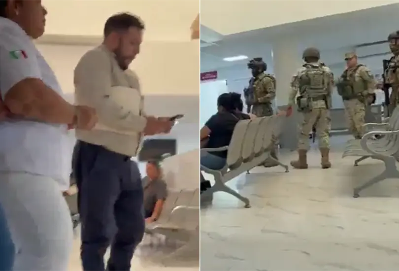 Despliegan operativo para detener a enfermera dentro de hospital Despliegan operativo para detener a enfermera dentro de hospital