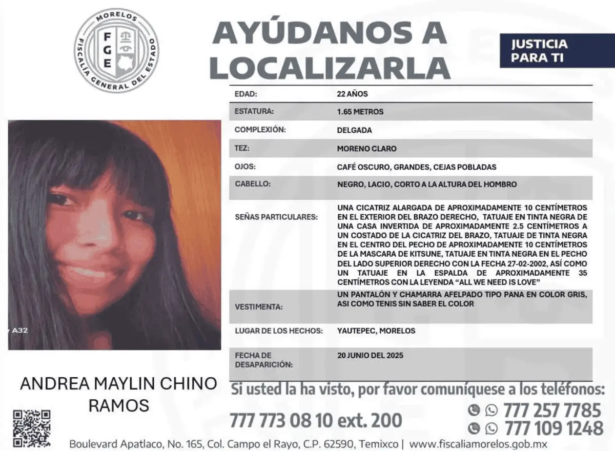 El cuerpo de Andrea fue localizado en un predio de Tlayacapan. Especial