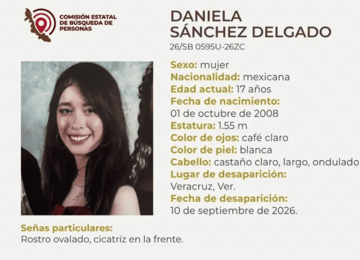  Familiares, amigos y la Universidad Veracruzana pidieron apoyo para encontrar a Daniela Sánchez, cuya integridad podría estar en riesgo. 