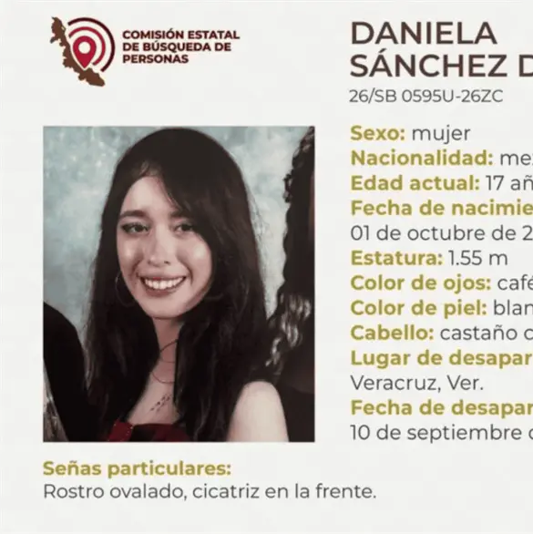 Daniela Sánchez fue a la universidad y desapareció en el puerto de Veracruz; piden ayuda para localizarla Daniela Sánchez fue a la universidad y desapareció en el puerto de Veracruz; piden ayuda para localizarla