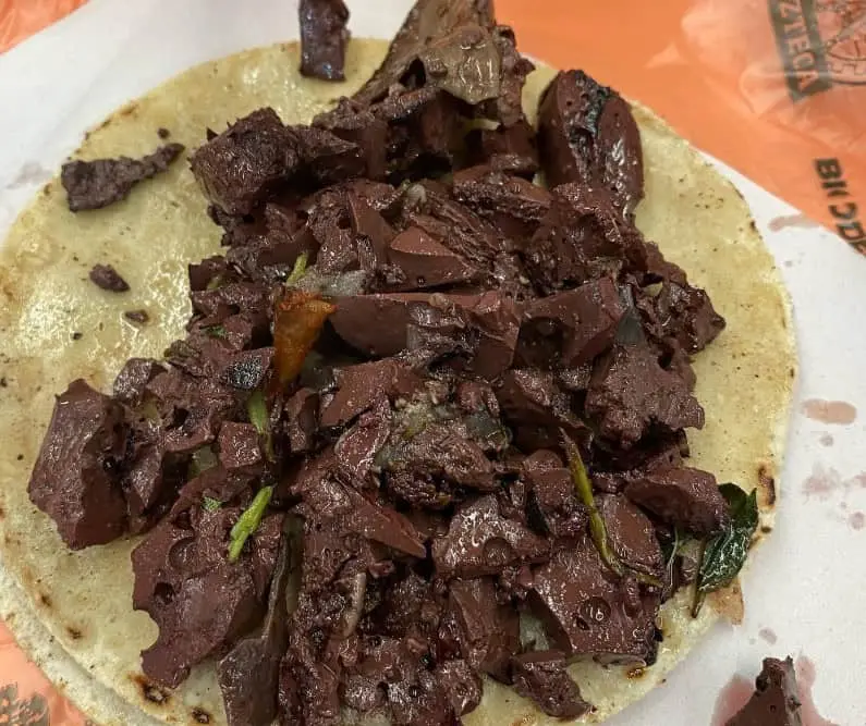 Tacos de moronga Tacos de moronga