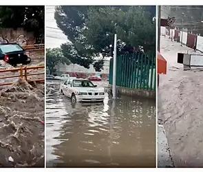 Lluvias en Ecatepec: corrientes arrastran veh&iacute;culos y dejan avenidas bajo el agua | VIDEOS