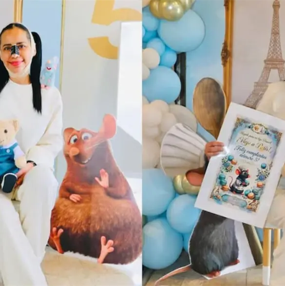 Con fiesta de Ratatouille y viaje a París, Sandra Cuevas celebra los 5 años de su oso "Daniell" Con fiesta de Ratatouille y viaje a París, Sandra Cuevas celebra los 5 años de su oso "Daniell"