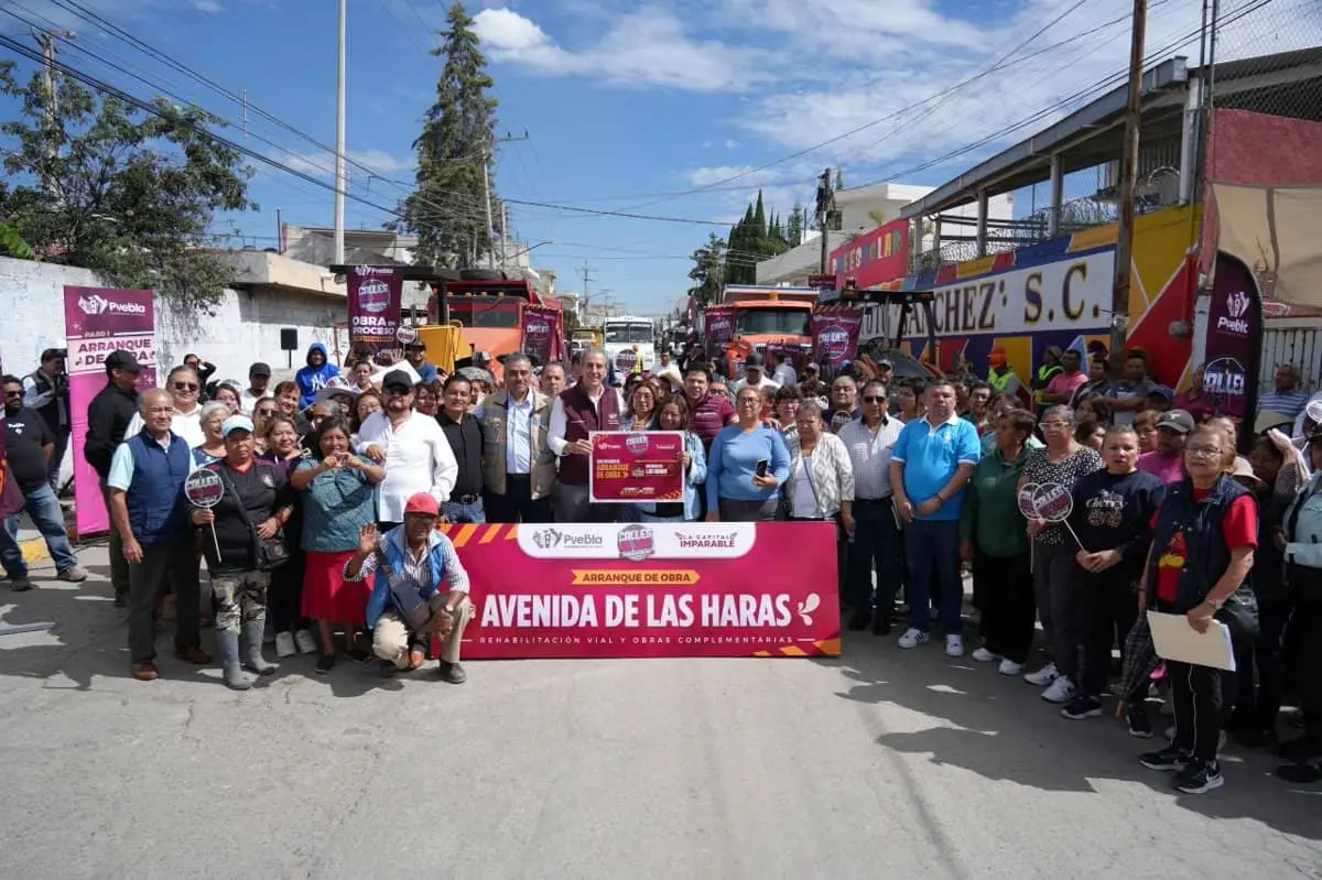 Rehabilitación en avenida de Las Haras beneficia a 17 mil personas en Puebla. Gobierno de la Ciudad.