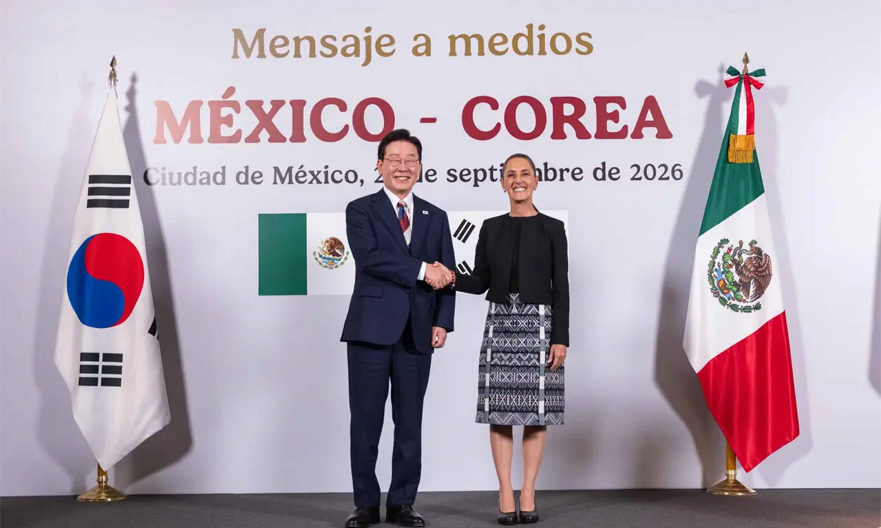  Sheinbaum y el presidente de Corea del Sur, Lee Jae-myung acuerdan 17 proyectos de cooperación 