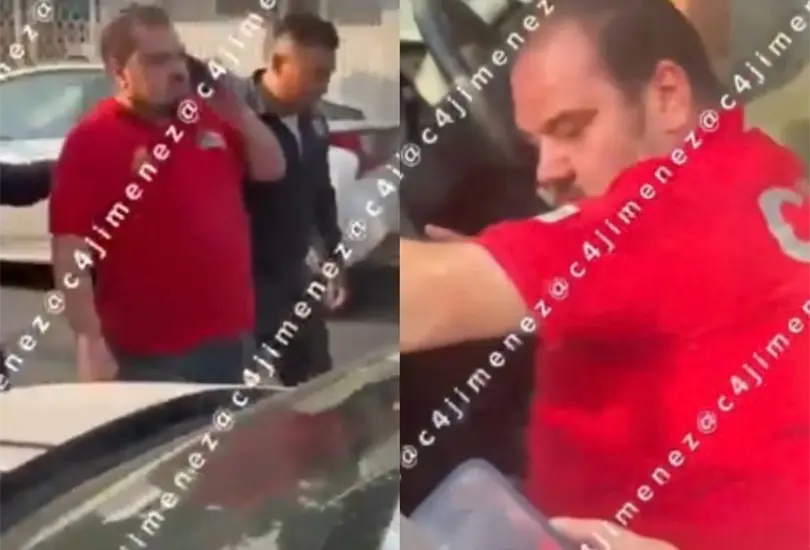 Videos muestran la detenci&oacute;n de Alberto "N" en Azcapotzalco; hallaron latas de cerveza en la ambulancia.