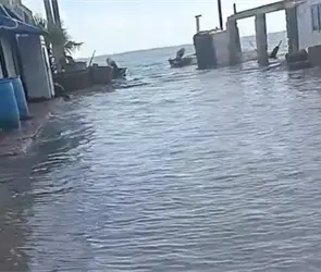 As&iacute; qued&oacute; Yameto bajo el agua: calles inundadas y lanchas para salir por alimentos