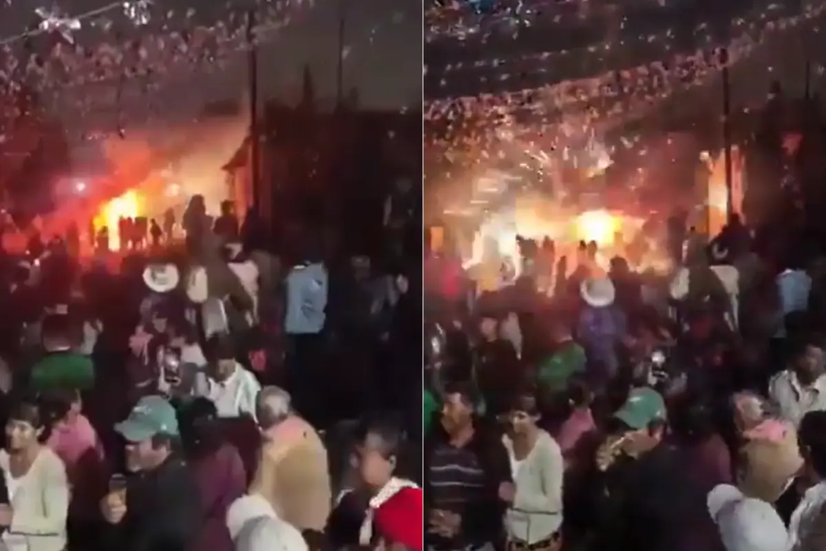  “Torito” explota entre la multitud en fiesta patronal en Ixtapaluca; hay 18 afectados 