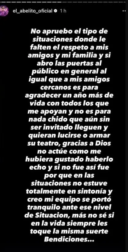 Abelito reacciona a la polémica Redes sociales