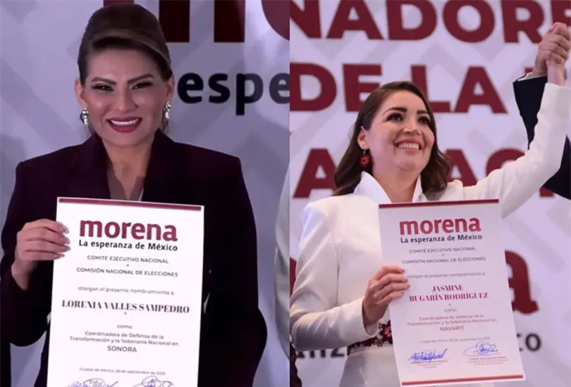 Morena design&oacute; a Jasmine Bugar&iacute;n y Lorenia Valles como coordinadoras en Nayarit y Sonora rumbo a 2027; conoce sus perfiles y trayectoria pol&iacute;tica.