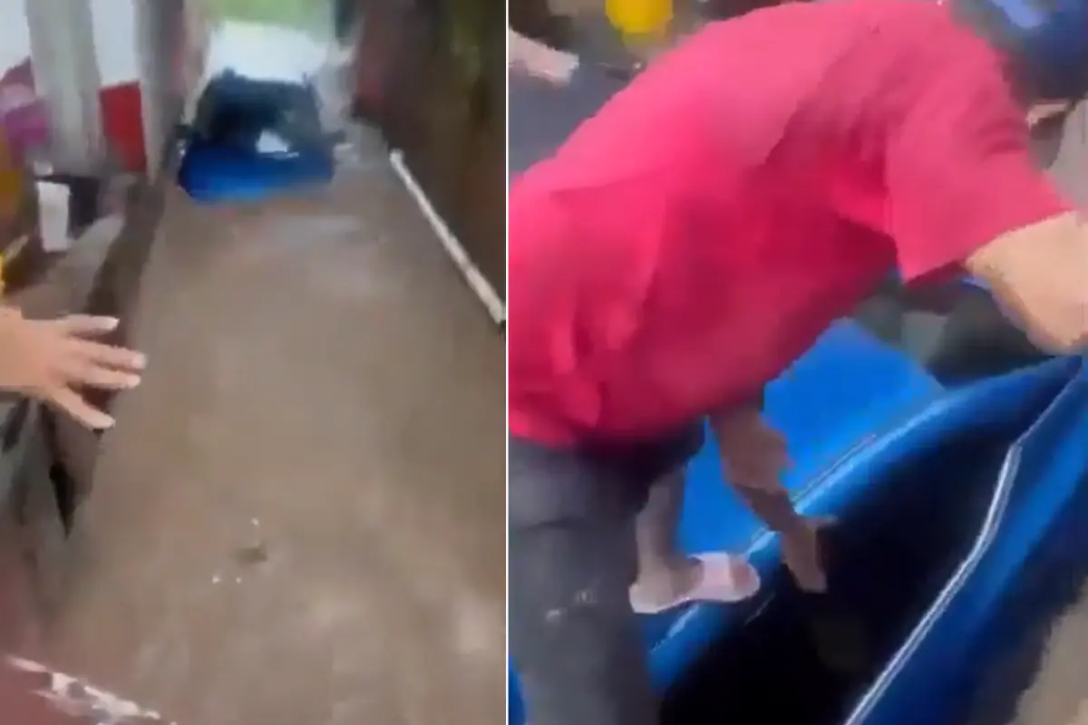  "Salten del auto": Madre e hija quedan atrapadas y corriente las arrastra por Puerto Vallarta 