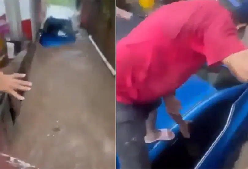 Salten del auto: Madre e hija quedan atrapadas y corriente las arrastra por Puerto Vallarta