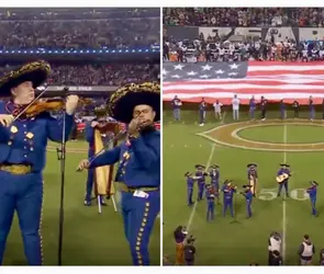 Mariachi mexicano hace historia en la NFL al interpretar el himno de EE.UU