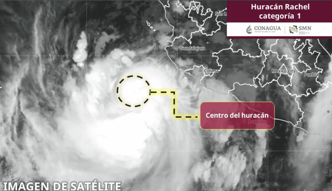 Huracán Rachel: estos son los estados donde se esperan lluvias intensas este 30 de septiembre. Conagua.