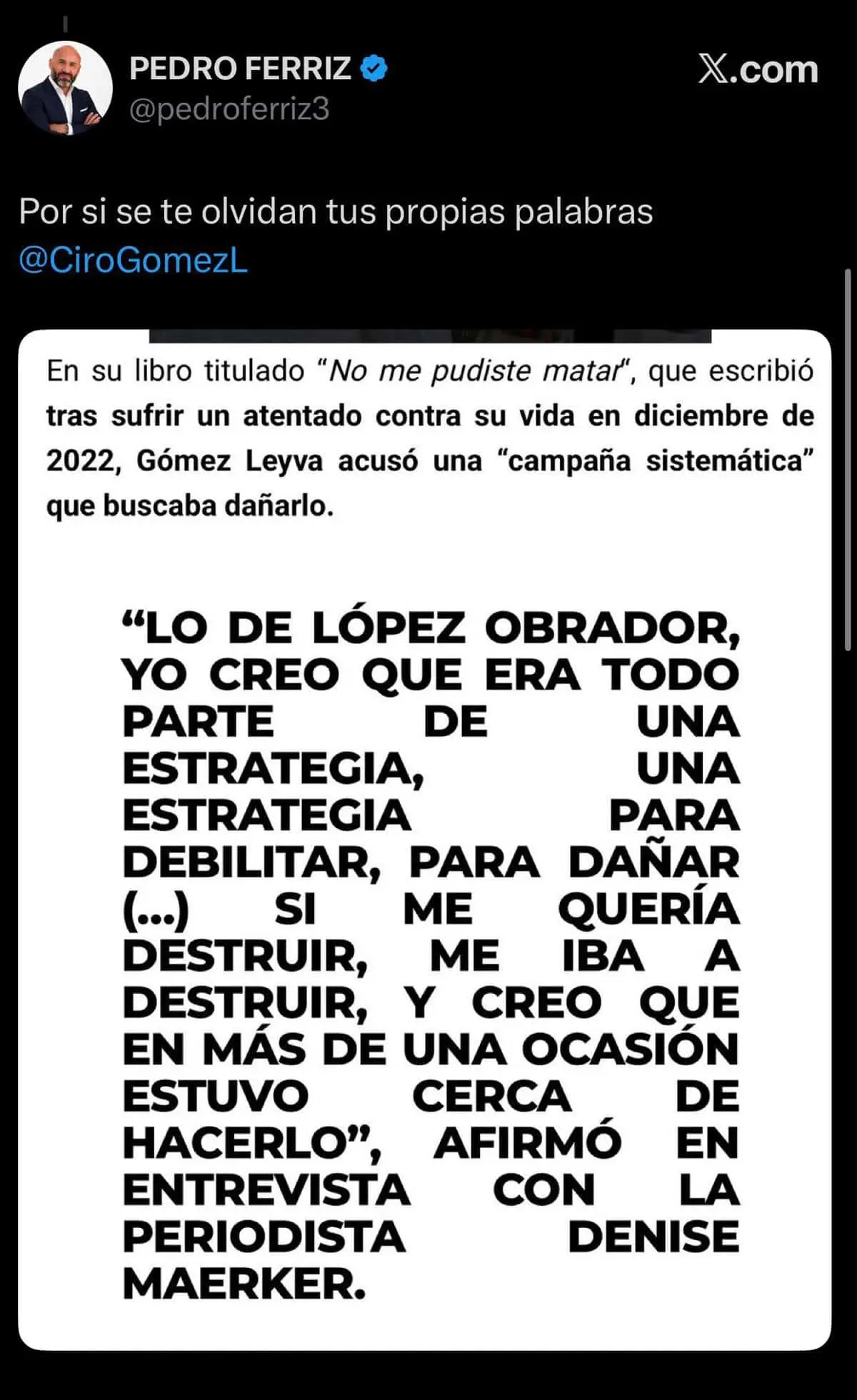 Pedro Ferriz Híjar responde con insultos Especial