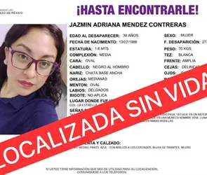 Localizan sin vida a Jazm&iacute;n Adriana en Valle de Chalco tras 5 d&iacute;as desaparecida