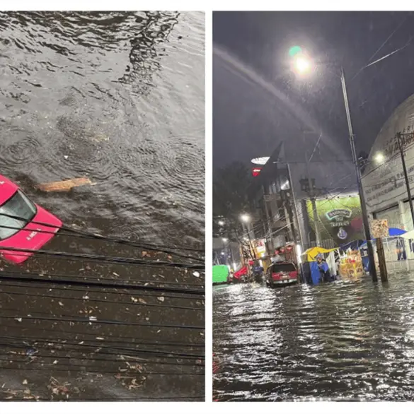 Carros quedan varados por inundaciones en Tláhuac e Iztapalapa | VIDEOS