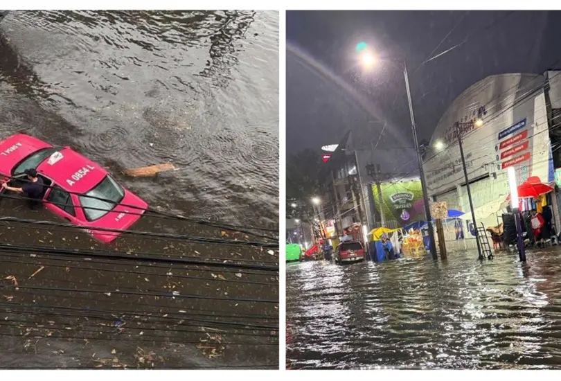 Carros quedan varados por inundaciones en Tl&aacute;huac e Iztapalapa | VIDEOS