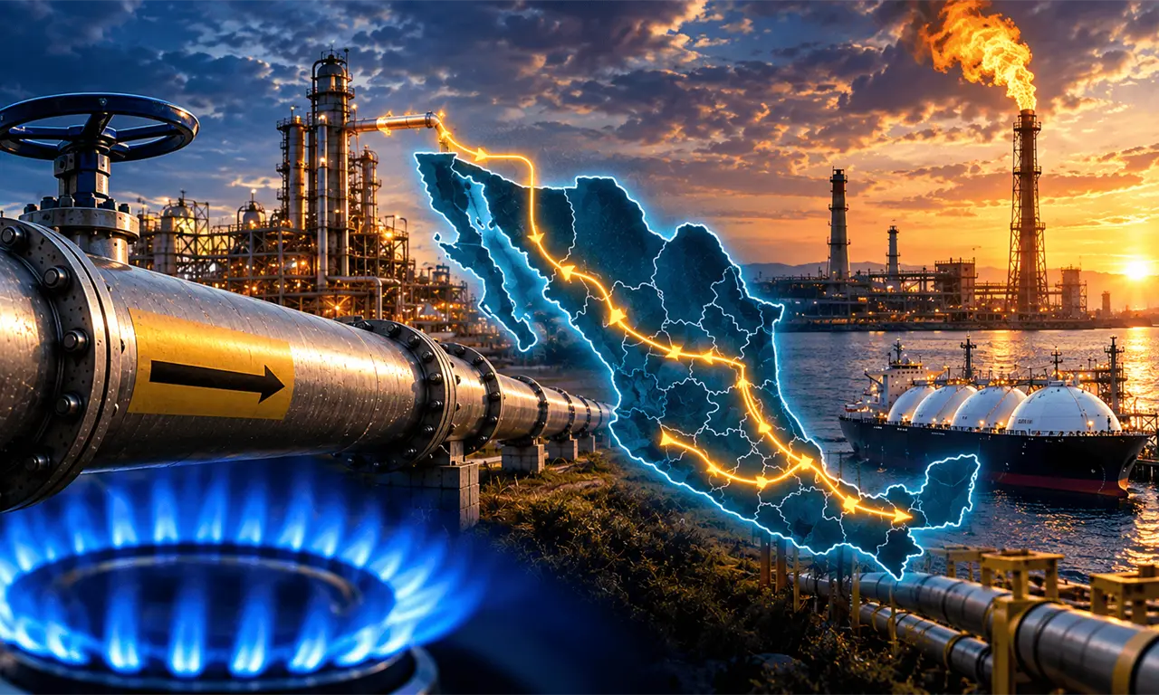  El gas natural de Estados Unidos es clave para México, pero la falta de almacenamiento aumenta la vulnerabilidad ante interrupciones. 
