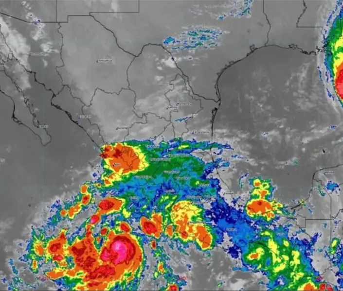 Triple amenaza para M&eacute;xico: Rachel, Isa&iacute;as y Sim&oacute;n; estados en alerta, clases suspendidas y trayectoria
