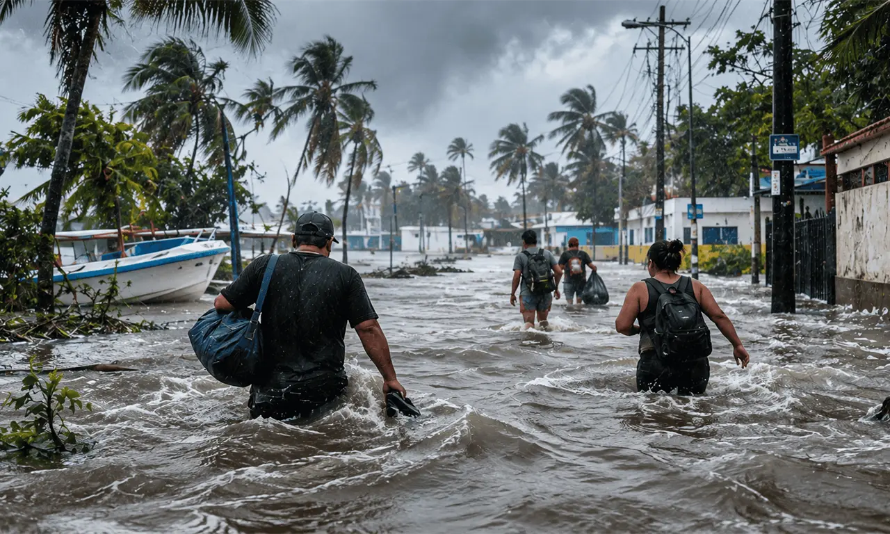  Las lluvias del huracán Simón han causado inundaciones, afectaciones en vialidades y daños en varios estados del Pacífico mexicano 