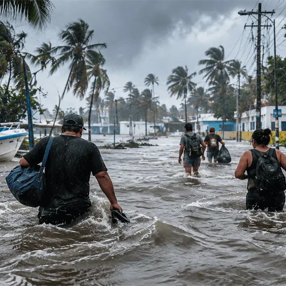 Inundaciones, da&ntilde;os y una v&iacute;ctima mortal: los efectos del hurac&aacute;n Sim&oacute;n en el Pac&iacute;fico mexicano