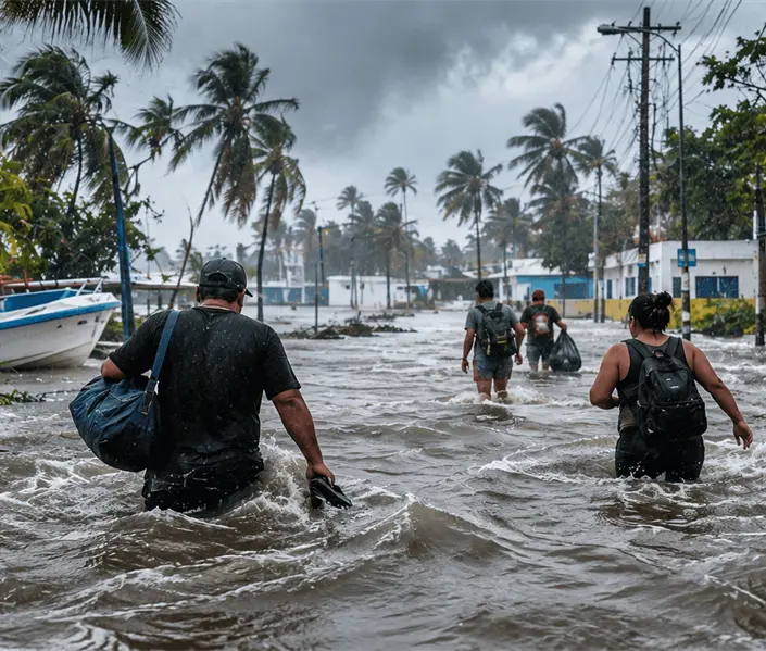 Inundaciones, daños y una víctima mortal: los efectos del huracán Simón en el Pacífico mexicano Inundaciones, daños y una víctima mortal: los efectos del huracán Simón en el Pacífico mexicano