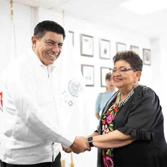 Ernestina Godoy y Salomón Jara acuerdan fortalecer la seguridad en Oaxaca Ernestina Godoy y Salomón Jara acuerdan fortalecer la seguridad en Oaxaca