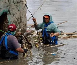 Limpian Puente Negro y El Santuario ante lluvias en Puebla