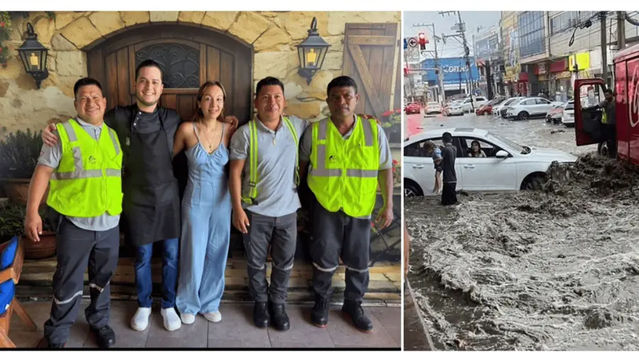 &iexcl;H&eacute;roes bajo la tormenta! Restaurantero encuentra a repartidores de Coca-Cola que salvaron a su familia en Acapulco