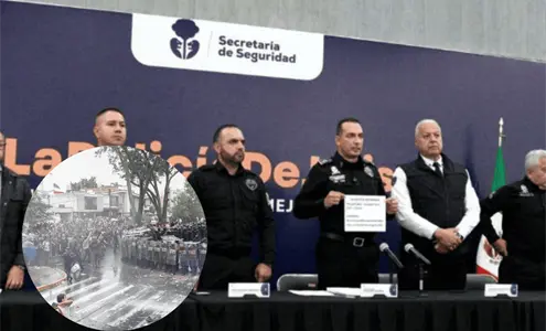 Identifican a 17 polic&iacute;as de Jalisco por uso excesivo de fuerza en protesta por el agua