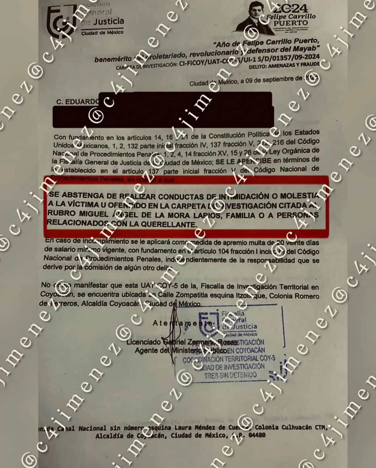 Existía una denuncia previa al homicidio. X: @c4jimenez