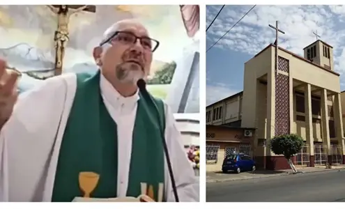 Tragedia durante una misa EN VIVO: el padre Patricio Sánchez muere tras ser aplastado por una cruz | VIDEO Tragedia durante una misa EN VIVO: el padre Patricio Sánchez muere tras ser aplastado por una cruz | VIDEO
