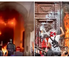 Lanzan explosivos contra el Congreso de Jalisco durante marcha por el agua en Guadalajara Lanzan explosivos contra el Congreso de Jalisco durante marcha por el agua en Guadalajara